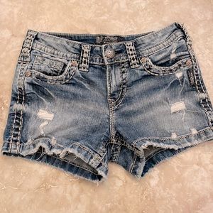 Silver Jean Shorts. Size 26